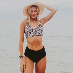 New With Tags Rise Bralette/Hipster Bottom Swimsuit Set